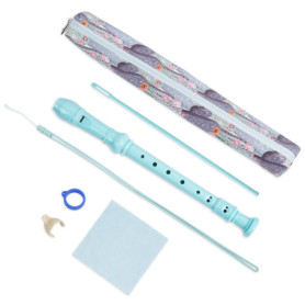 Flûte à bec soprano Czzmy avec accessoires en cuir PU - Modèle 6-Cactus