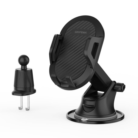 Support Téléphone Voiture GRIFEMA avec Ventouse et Clip d'Aération - Rotation 360°