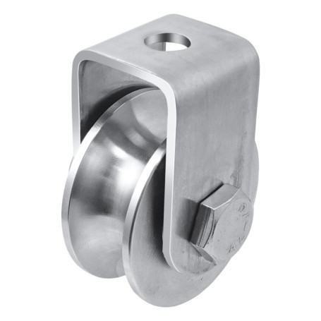 Poulie de Levage en Acier Inoxydable 48mm avec Roulements - Capacité 200kg