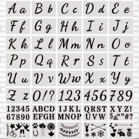 Lot de 40 Pochoirs Réutilisables en Alphabet et Chiffres pour Bricolage