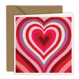 Carte de Saint-Valentin avec Motif Cœur Coloré - 15 x 15 cm