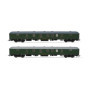 Coffret Electrotren HE4013 Renfe - 2 Wagons Postaux Dgdc-3000 en Vert Olive