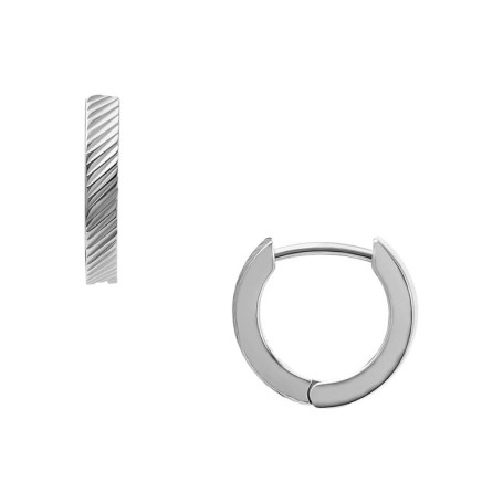 Boucles d'oreilles en acier inoxydable argenté FOSSIL avec fermoir à levier