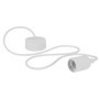 Suspension Design Vellight en Silicone avec Cordon Textile Blanc - Hauteur Réglable E27