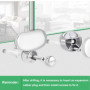 Support Miroir en Alliage de Zinc - 4 Pinces Ovale pour Montage Mural
