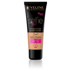 Fond de Teint Hydratant 2 en 1 Selfie Time - Eveline Cosmetics, Beige n°05, 30 ml