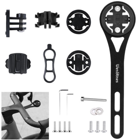 Support de Vélo Wenbones en Aluminium pour GPS et Caméras d'Action