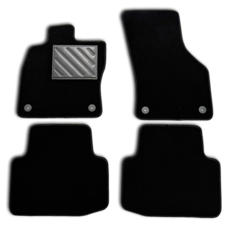 Tapis de sol sur mesure pour VW Passat B8 2014-2023 avec talonnette en caoutchouc