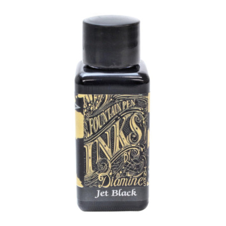 Encre pour Stylo Plume Diamine Jet Black 30ml