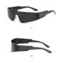 Teogneot Lunettes de Soleil Y2K - 3 Pcs Sans Monture pour Femme et Homme
