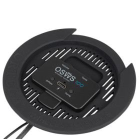 Système de Pickup Sans Fil Ortega pour Guitares Acoustiques - 100 mm - Rechargeable Noir