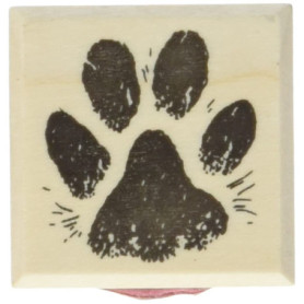 Tampon Auto-Encreur Patte de Chien en Bois Beige - Artemio