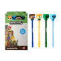 Lot de 4 Stylos Effaçables Minecraft Chibi avec Pointe en Silicone