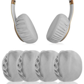 Coussinets d'oreille GEEKRIA en tissu flexible pour casques - Lot de 2 paires
