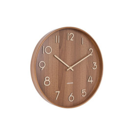 Horloge Murale Ronde Karlsson Pure Medium en Bois Foncé 40 cm