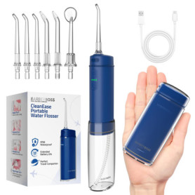 Hydropulseur Dentaire Portable BarberBoss avec 6 Embouts et Recharge USB-C