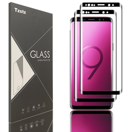Tzstz Verre Trempé 3D pour Samsung Galaxy S9 - Protection Écran Complète