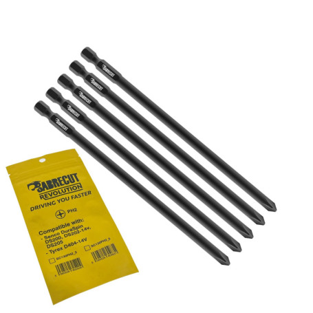 Pack de 5 Embouts de Tournevis SabreCut PH2 130 mm pour Senco et TYREX