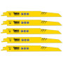 Lot de 5 Lames de Scie Sabre SabreCut 225 mm - Performance Bois et Métal