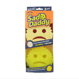 Lot de 2 Éponges Smiley Scrub Daddy et Mommy - Nettoyage Efficace et Anti-Rayures