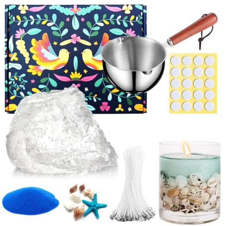 Kit de Fabrication de Bougies en Gelée avec Décorations Maritimes