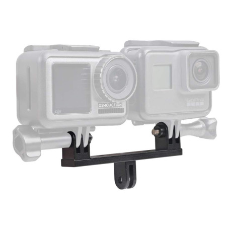 Support Double en Aluminium pour Caméras d'Action - Compatible GoPro et DJI