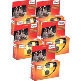 Lot de 5 appareils photo jetables PORST - Idéal pour mariages et fêtes - Couleurs vives