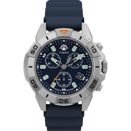 Montre Timex Expedition North pour Homme - 42 mm, Bracelet en Silicone Bleu