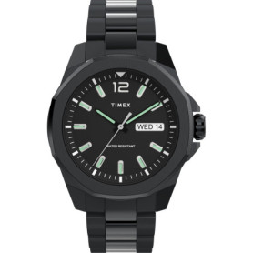 Montre Trend Timex pour Homme en Acier Inoxydable Noir - 44 mm