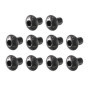 Vis Hexagonale en Acier Alliage M5x8mm - 100pcs Bouton Tête Noir