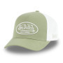 Casquette Trucker Ajustable Von Dutch pour Homme et Femme - Vert Kaki et Blanc
