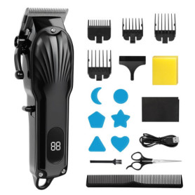 Kit Tondeuse Professionnelle VINATO pour Cheveux et Barbe avec Écran LED