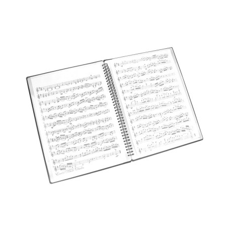 Dossier de Rangement A4 pour Partitions de Musique - 30 Pages Noir