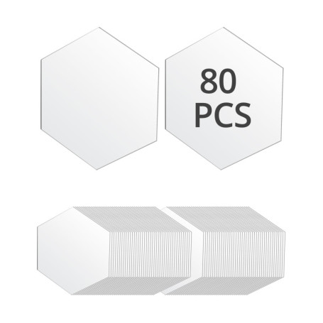 QWORK Plaques Acryliques Hexagonales - 80 Pièces pour Mariages et Fêtes