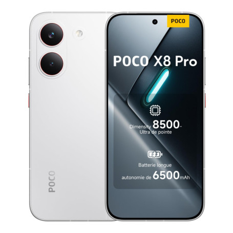 XIAOMI POCO X8 Pro - Smartphone 8 Go RAM, 256 Go, Écran AMOLED, 50 MP, Blanc