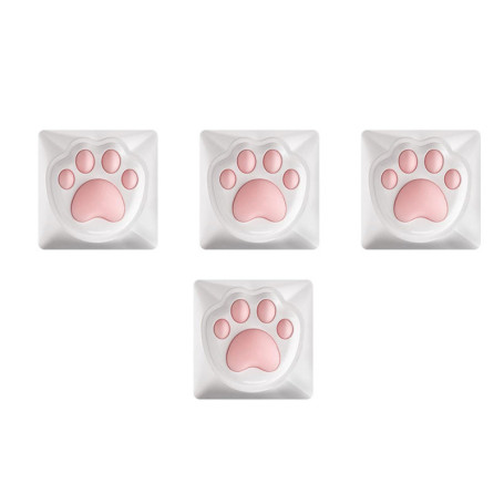 YUXITA Lot de 4 Capuchons de Clavier en Silicone Patte de Chat