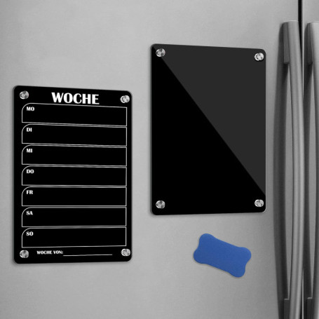 Calendrier Magnétique Frigo - Planificateur Hebdomadaire et Mensuel pour Repas