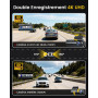 GKU 4K Dashcam Voiture Avant Arrière,5GHz WiFi Caméra Embarquée Voiture avec Carte SD 64G,Camera Voiture Grand Angle 170°,Vision