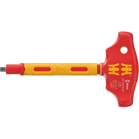 Tournevis VDE à Manche en T Wera avec Fonction Cliquet 1/4"