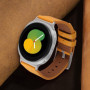 Bracelet en Cuir Véritable Jaune pour Samsung Galaxy Watch8 - Élégance et Confort