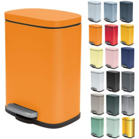 Poubelle de Salle de Bain à Pédale AKIRA en Acier Inoxydable - 5L Orange Mat