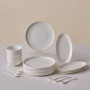 Ensemble de Coutellerie KARACA Forever Bone Fika pour 6 Personnes - 22 Pièces en Porcelaine Élégante