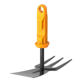 Binette Combinée Fiskars OneClick pour Ameublir et Désherber