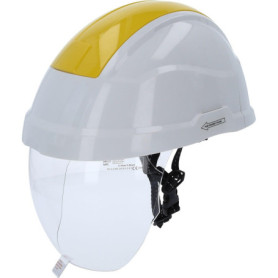 Casque de sécurité KS Tools avec protection du visage - Jaune