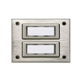 Bouton de Sonnette en Laiton Chromé avec Plaque Signalétique