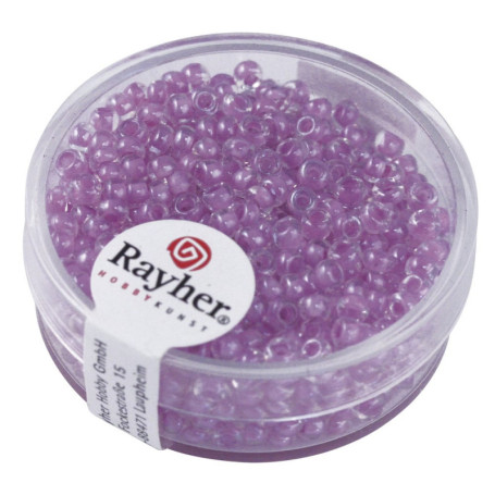 Perles Rocaille Mauve ARCTIQUE en Verre - 17g pour Bijoux et Arts Créatifs