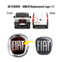 Autocollants 3D Fiat Doblò - Remplacement Logo Noir, 2 Pièces