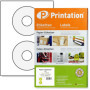 Étiquettes Autocollantes CD/DVD Printation - 50 Étiquettes Blanches Ø 117mm