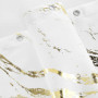 Rideau de Douche Aquamarbre Blanc et Or - Douceur d'Intérieur