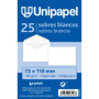 Lot de 25 petites enveloppes blanches Unipapel avec fermeture gommée - 72 x 110 mm